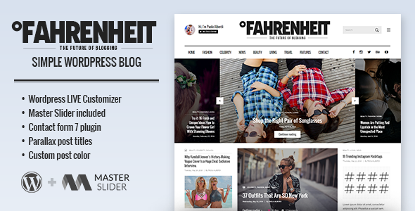 Fahrenheit Preview Wordpress Theme - Rating, Reviews, Preview, Demo & Download