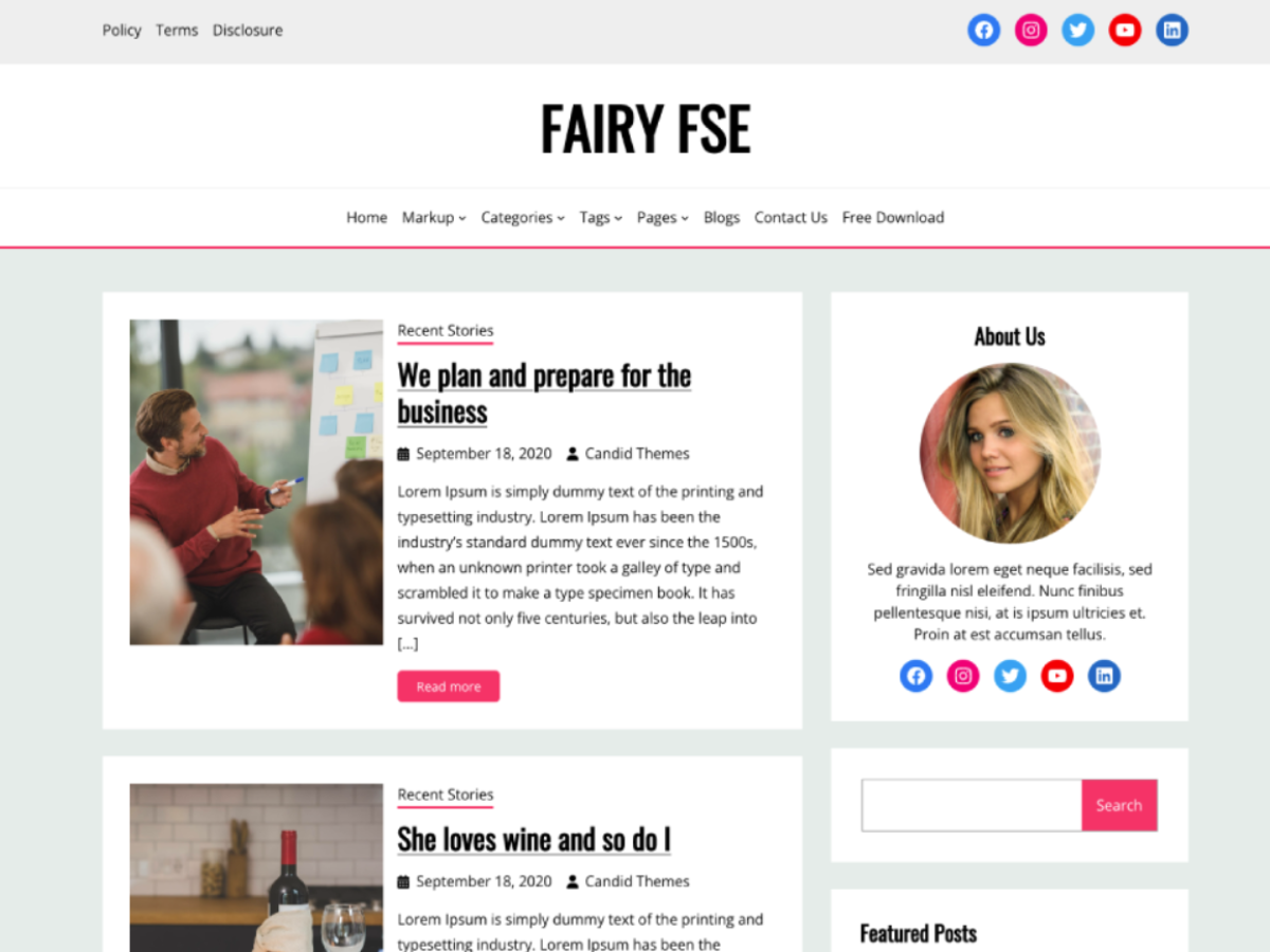Fairy FSE Preview Wordpress Theme - Rating, Reviews, Preview, Demo & Download