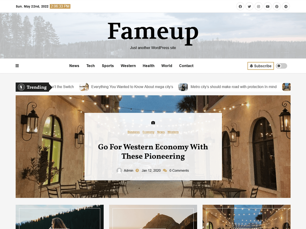 Fameup Preview Wordpress Theme - Rating, Reviews, Preview, Demo & Download