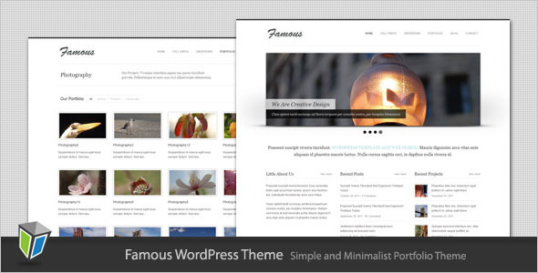 Famous Preview Wordpress Theme - Rating, Reviews, Preview, Demo & Download