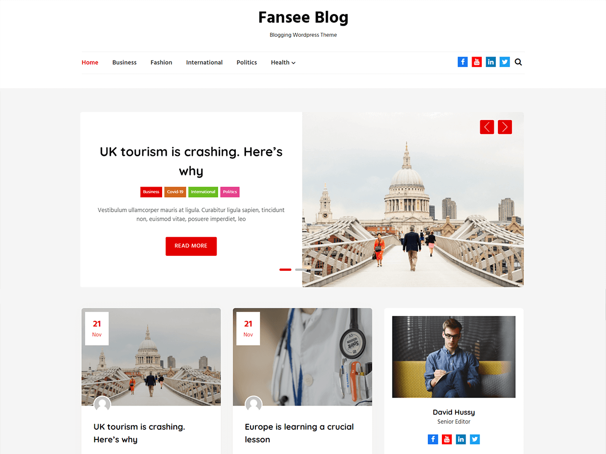 Fansee Blog Preview Wordpress Theme - Rating, Reviews, Preview, Demo & Download