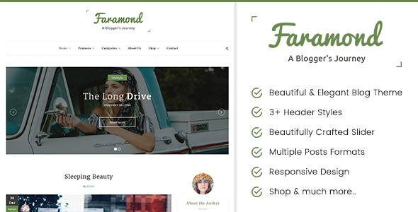 Faramond Preview Wordpress Theme - Rating, Reviews, Preview, Demo & Download