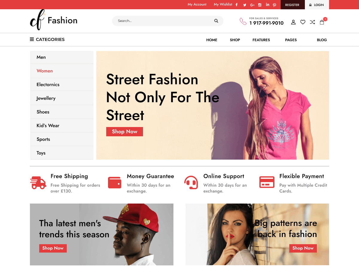 Fashion Ecommerce Preview Wordpress Theme - Rating, Reviews, Preview, Demo & Download