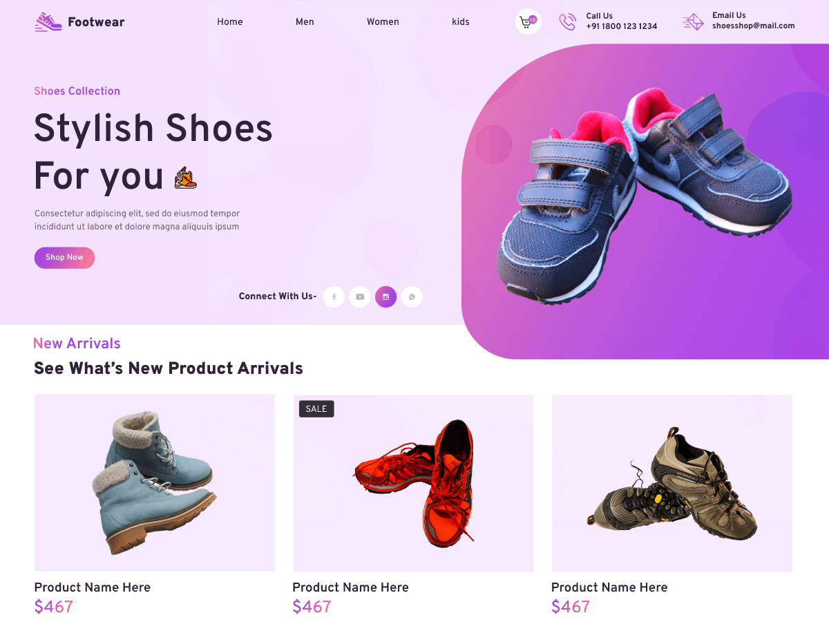 Fashion Footwear Preview Wordpress Theme - Rating, Reviews, Preview, Demo & Download