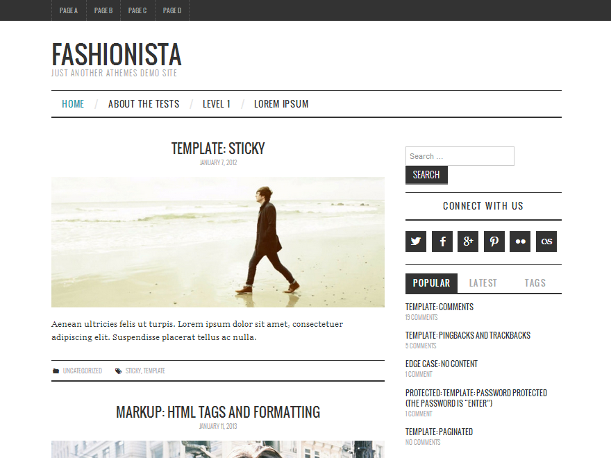 Fashionistas Preview Wordpress Theme - Rating, Reviews, Preview, Demo & Download