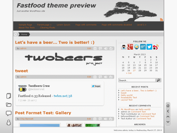 Fastfood Preview Wordpress Theme - Rating, Reviews, Preview, Demo & Download
