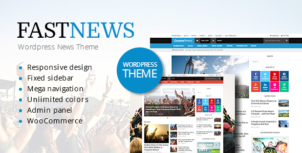 FastNews Preview Wordpress Theme - Rating, Reviews, Preview, Demo & Download