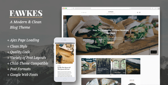 Fawkes Preview Wordpress Theme - Rating, Reviews, Preview, Demo & Download