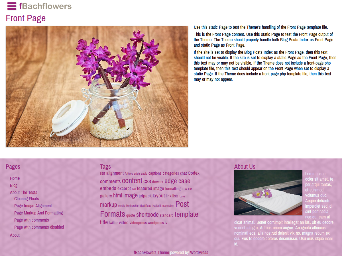 FBachFlowers Preview Wordpress Theme - Rating, Reviews, Preview, Demo & Download