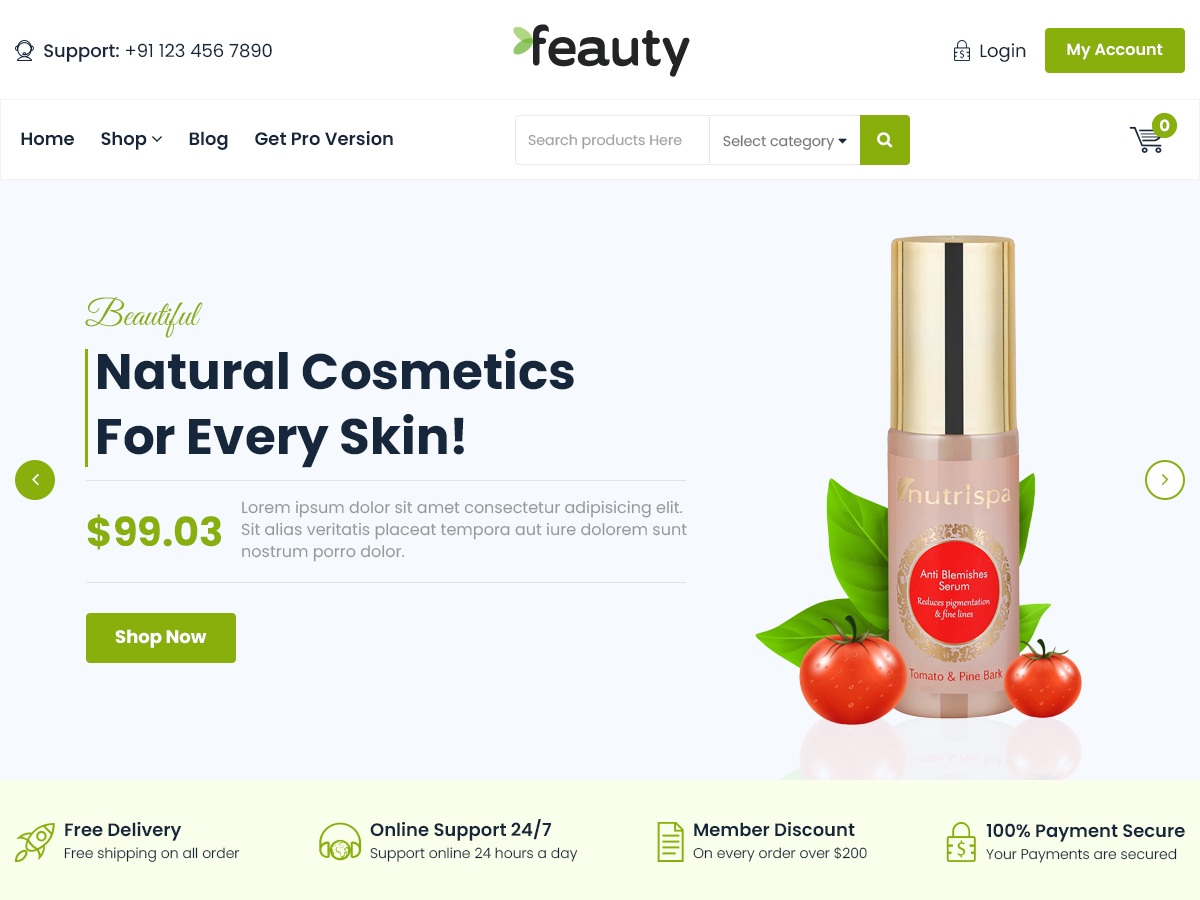 Feauty Preview Wordpress Theme - Rating, Reviews, Preview, Demo & Download