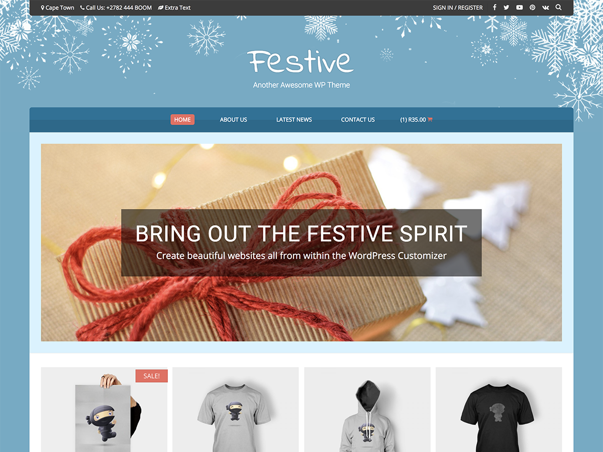 Festive Preview Wordpress Theme - Rating, Reviews, Preview, Demo & Download
