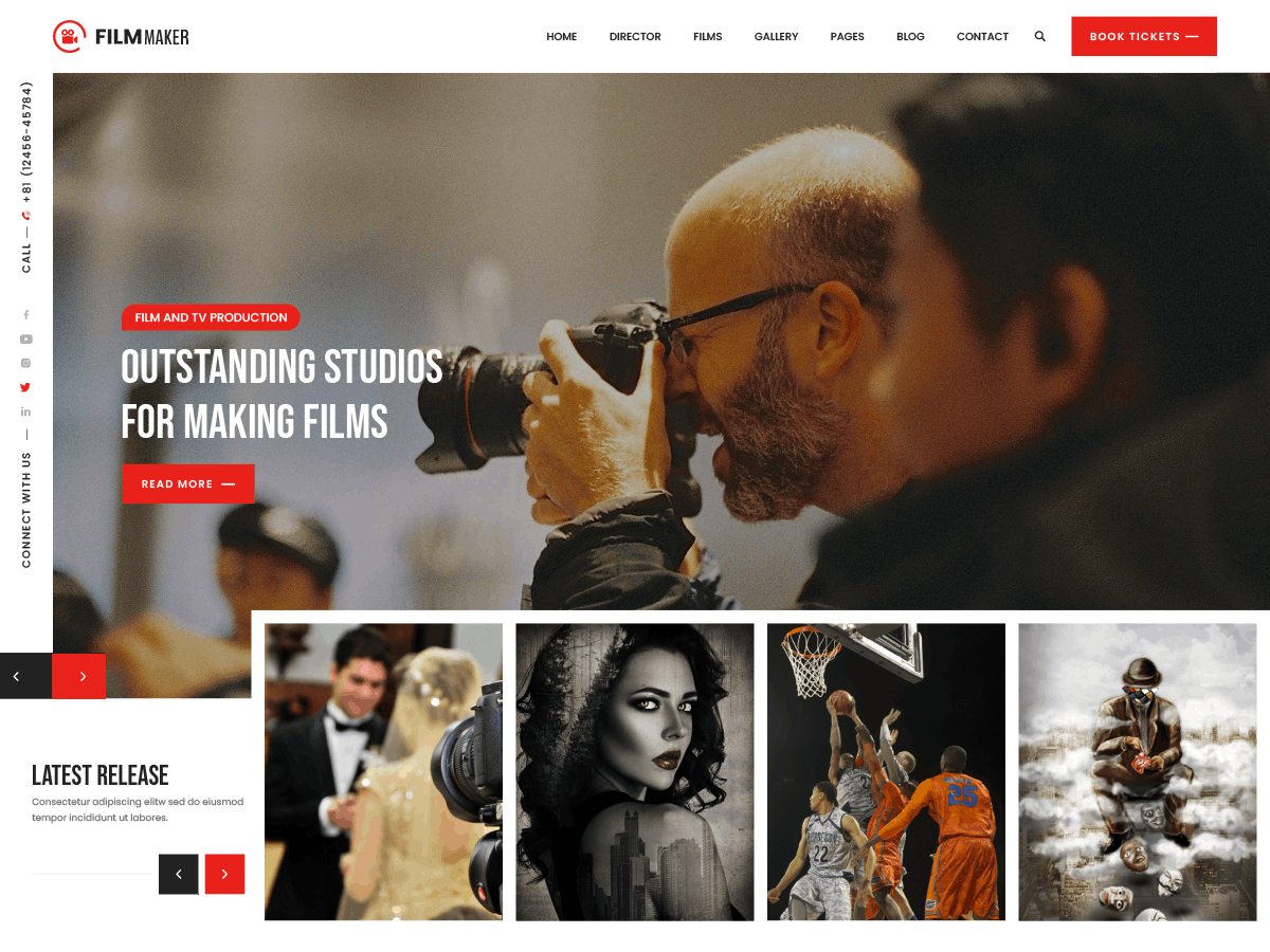 Film Maker Preview Wordpress Theme - Rating, Reviews, Preview, Demo & Download