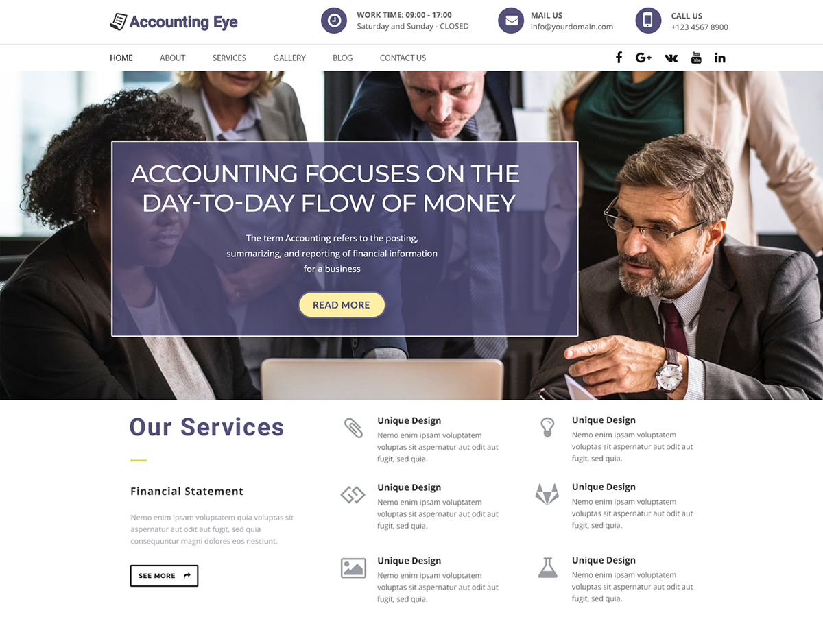 Finance Accounting Preview Wordpress Theme - Rating, Reviews, Preview, Demo & Download