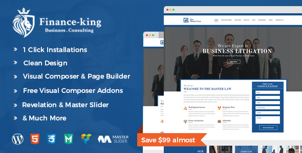Financial King Preview Wordpress Theme - Rating, Reviews, Preview, Demo & Download