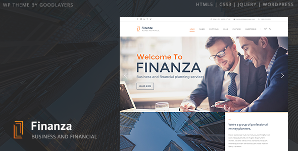 Finanza Preview Wordpress Theme - Rating, Reviews, Preview, Demo & Download