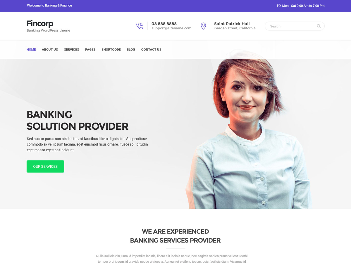 Fincorp Preview Wordpress Theme - Rating, Reviews, Preview, Demo & Download