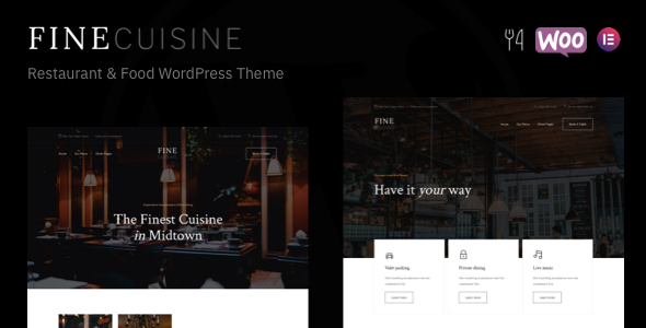 FineCuisine Preview Wordpress Theme - Rating, Reviews, Preview, Demo & Download