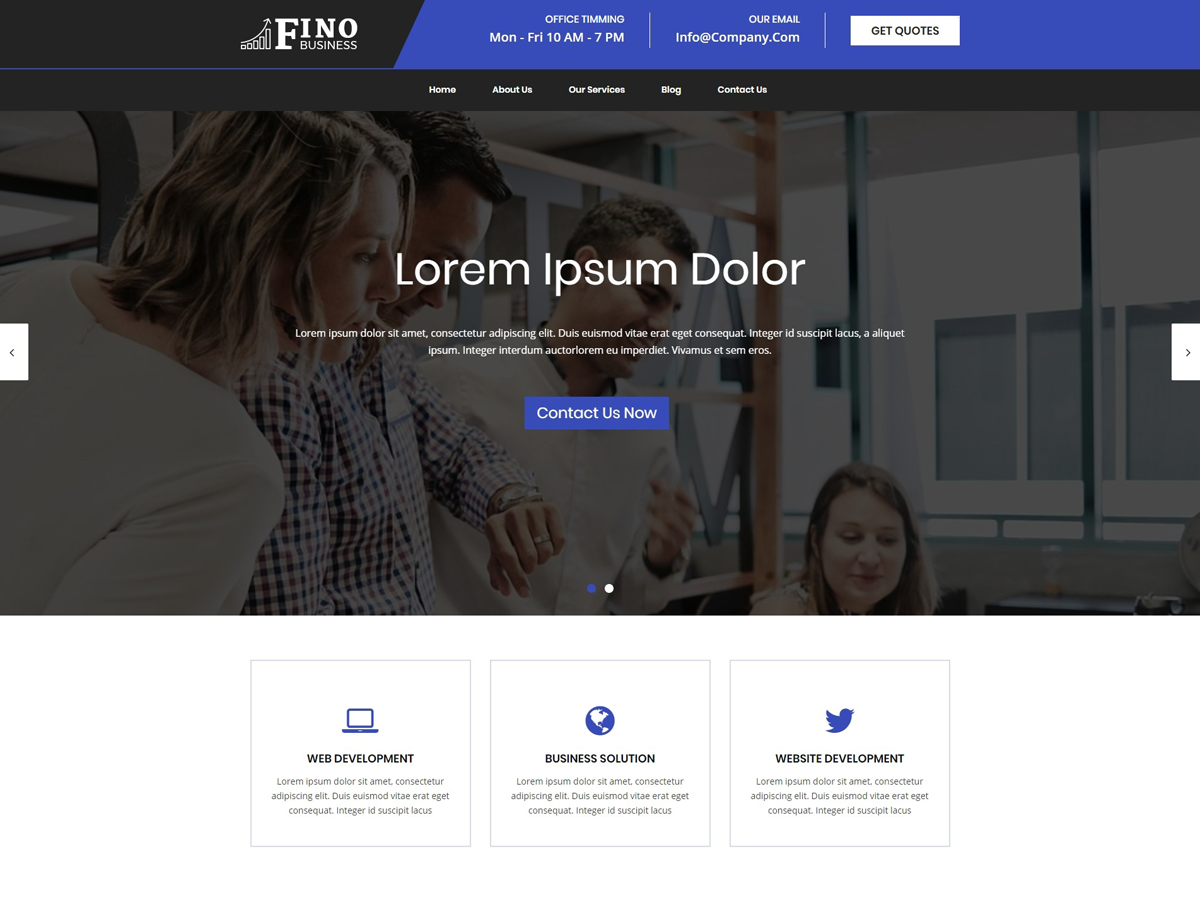 Fino Business Preview Wordpress Theme - Rating, Reviews, Preview, Demo & Download