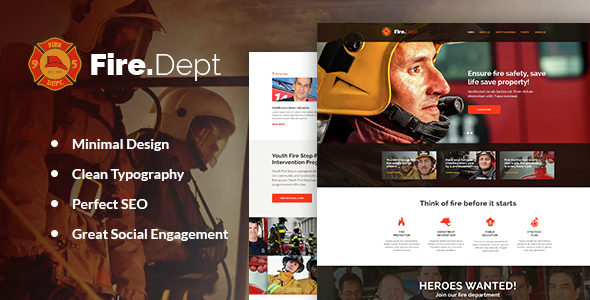 Fire Department Preview Wordpress Theme - Rating, Reviews, Preview, Demo & Download