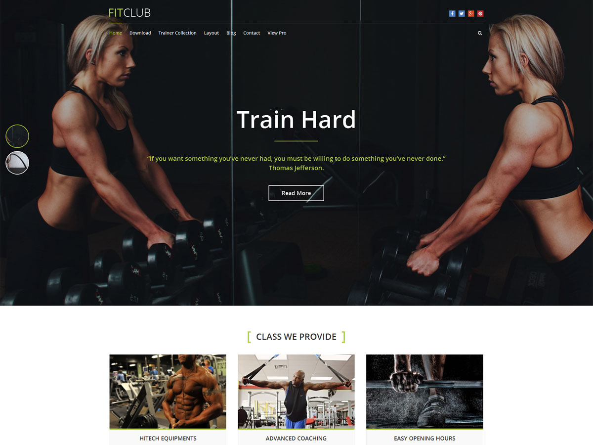 FitClub Preview Wordpress Theme - Rating, Reviews, Preview, Demo & Download