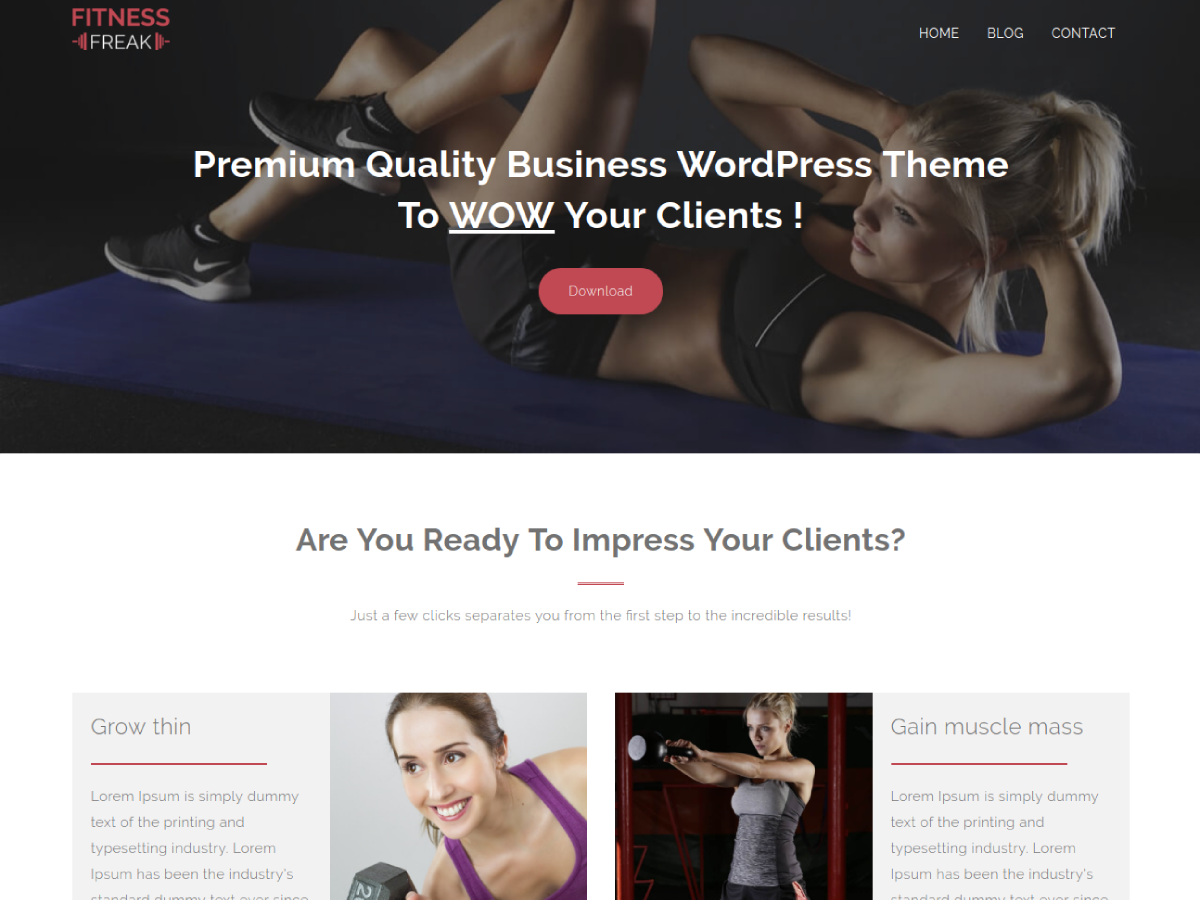 Fitness Freak Preview Wordpress Theme - Rating, Reviews, Preview, Demo & Download