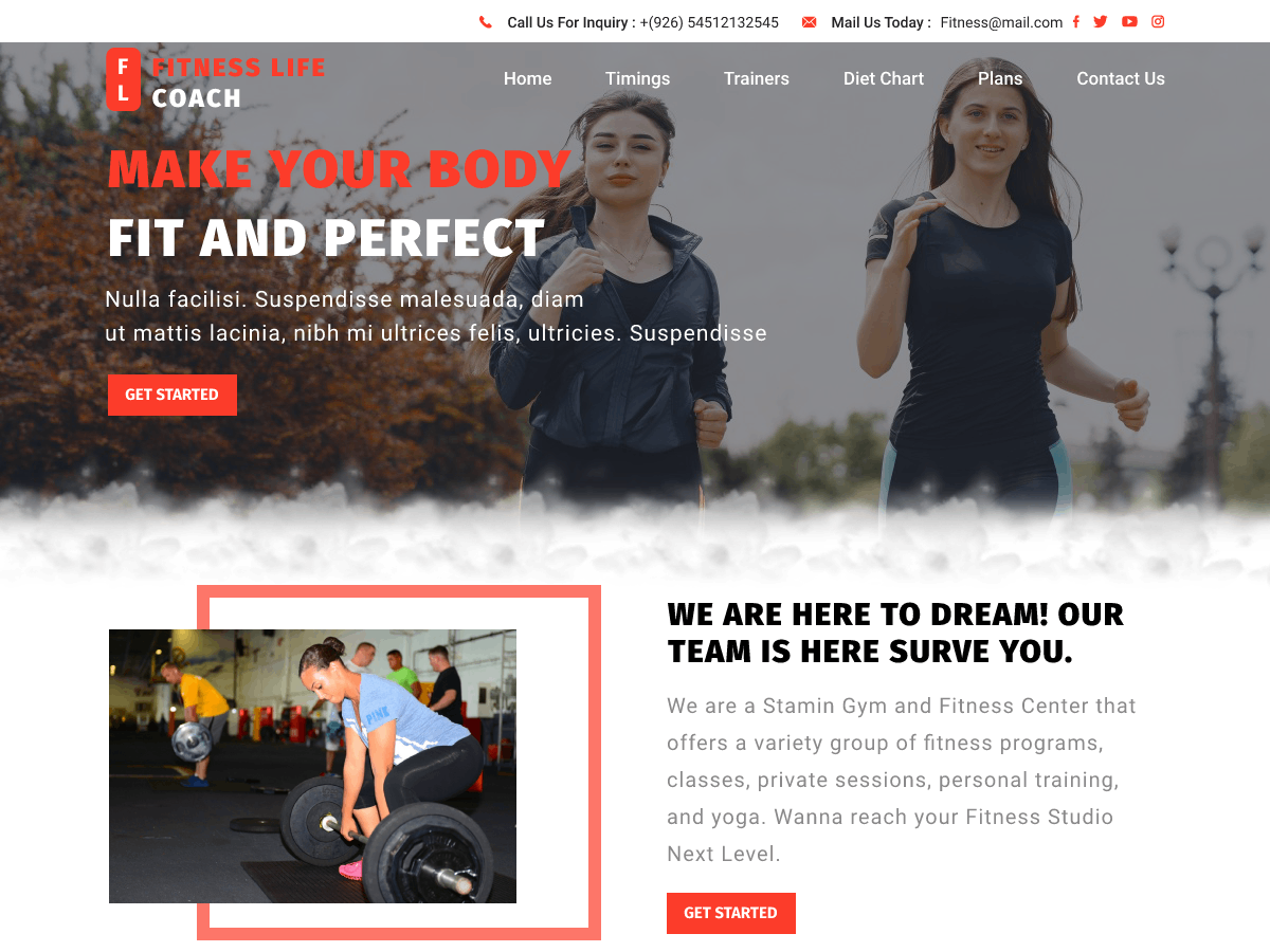 Fitness Life Preview Wordpress Theme - Rating, Reviews, Preview, Demo & Download