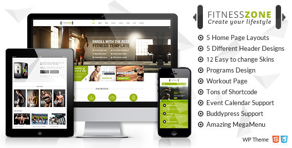 Fitness Zone Preview Wordpress Theme - Rating, Reviews, Preview, Demo & Download