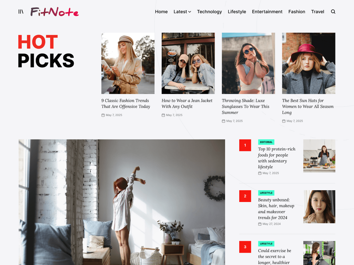 FitNote Preview Wordpress Theme - Rating, Reviews, Preview, Demo & Download