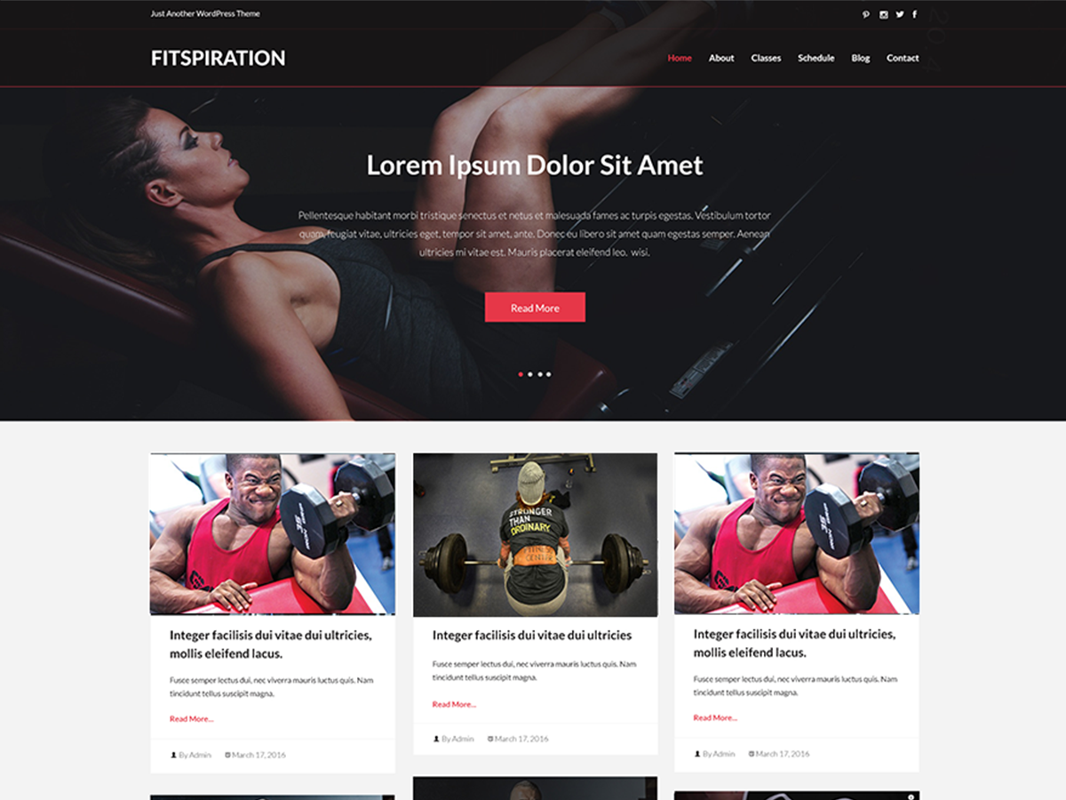 Fitspiration Preview Wordpress Theme - Rating, Reviews, Preview, Demo & Download