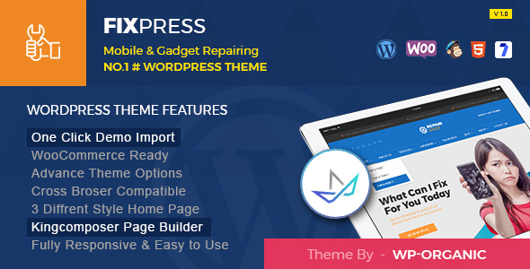 FixPress Preview Wordpress Theme - Rating, Reviews, Preview, Demo & Download