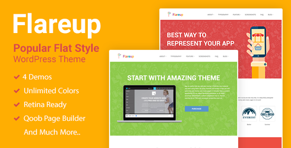 Flareup Preview Wordpress Theme - Rating, Reviews, Preview, Demo & Download