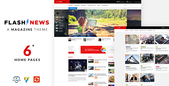 Flash News Preview Wordpress Theme - Rating, Reviews, Preview, Demo & Download