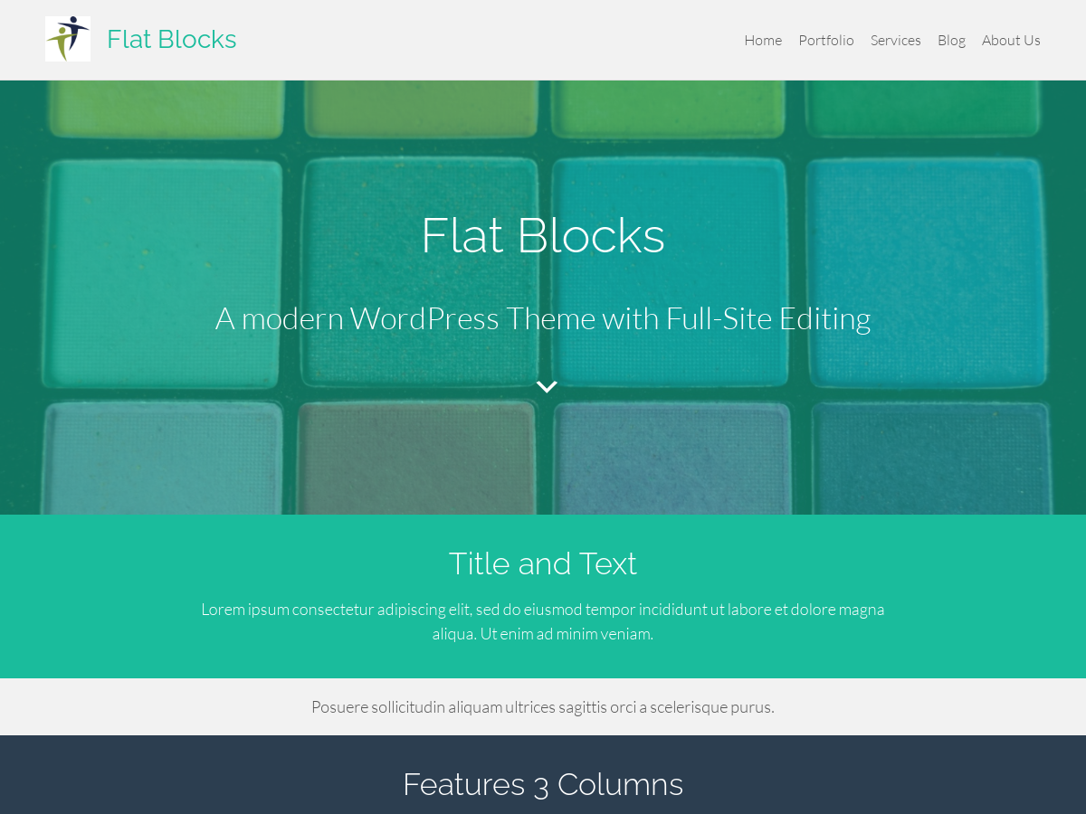 Flat Blocks Preview Wordpress Theme - Rating, Reviews, Preview, Demo & Download
