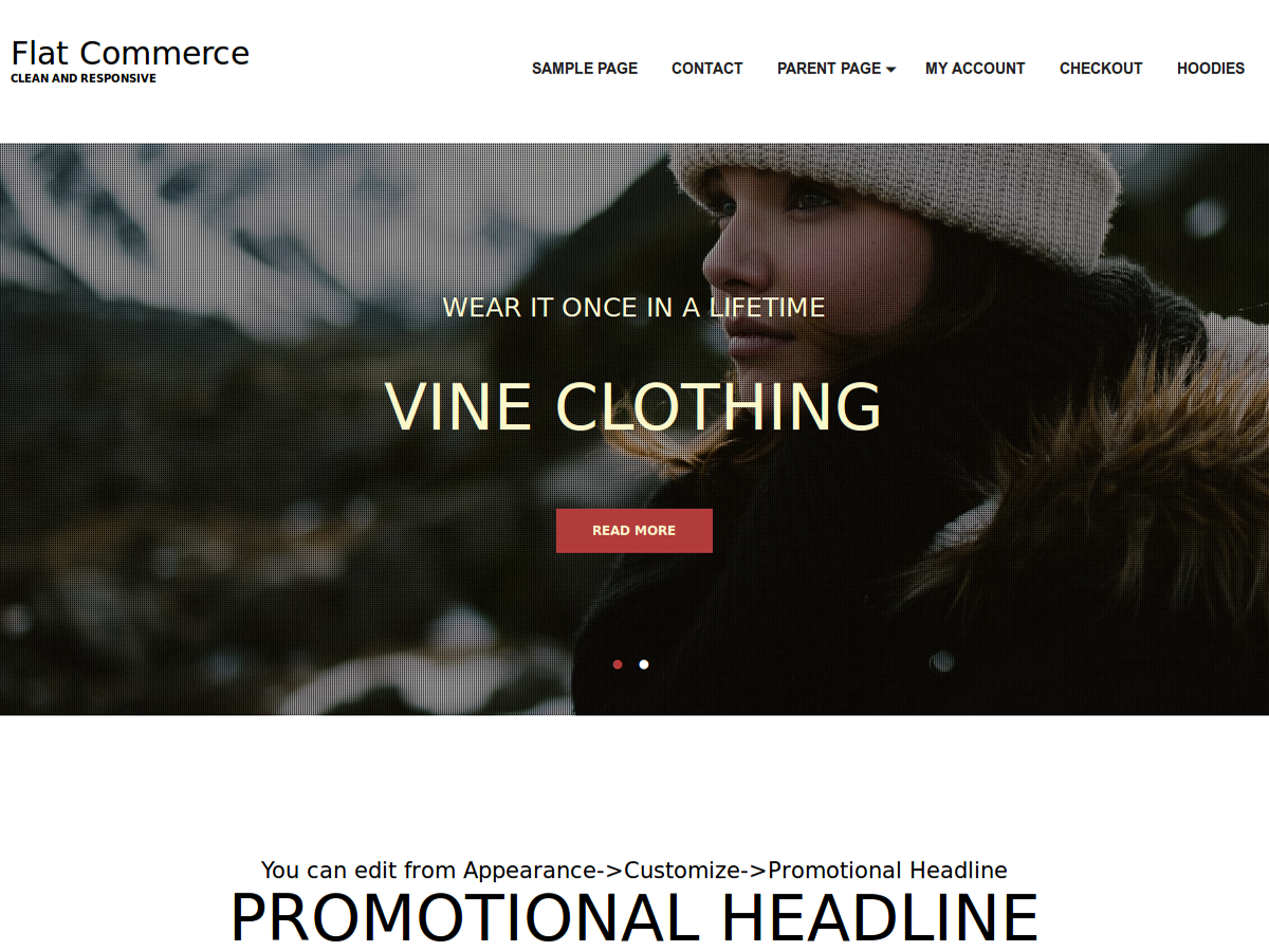 Flat Commerce Preview Wordpress Theme - Rating, Reviews, Preview, Demo & Download