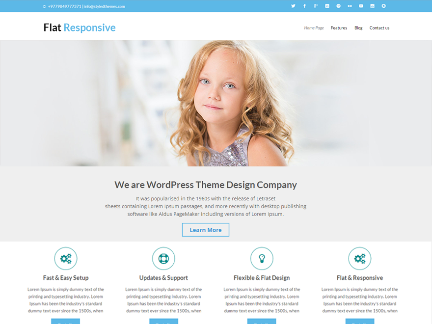 Flat Responsive Preview Wordpress Theme - Rating, Reviews, Preview, Demo & Download