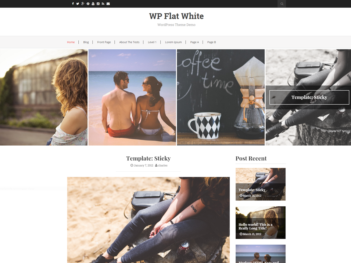 Flat White Preview Wordpress Theme - Rating, Reviews, Preview, Demo & Download