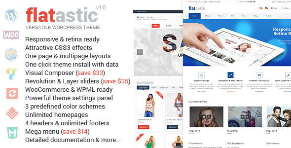 Flatastic Preview Wordpress Theme - Rating, Reviews, Preview, Demo & Download
