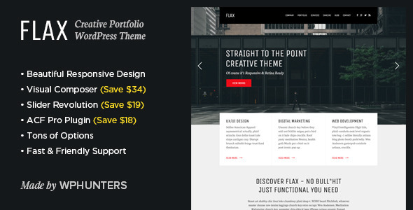 Flax Preview Wordpress Theme - Rating, Reviews, Preview, Demo & Download