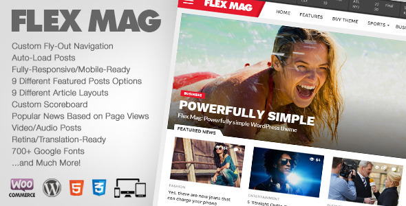 Flex Mag Preview Wordpress Theme - Rating, Reviews, Preview, Demo & Download