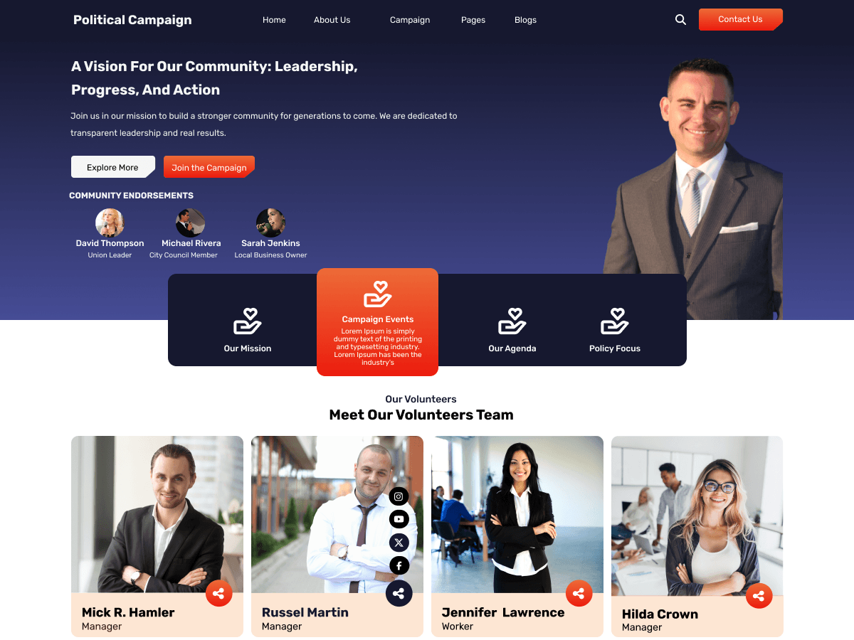 Flex Political Preview Wordpress Theme - Rating, Reviews, Preview, Demo & Download