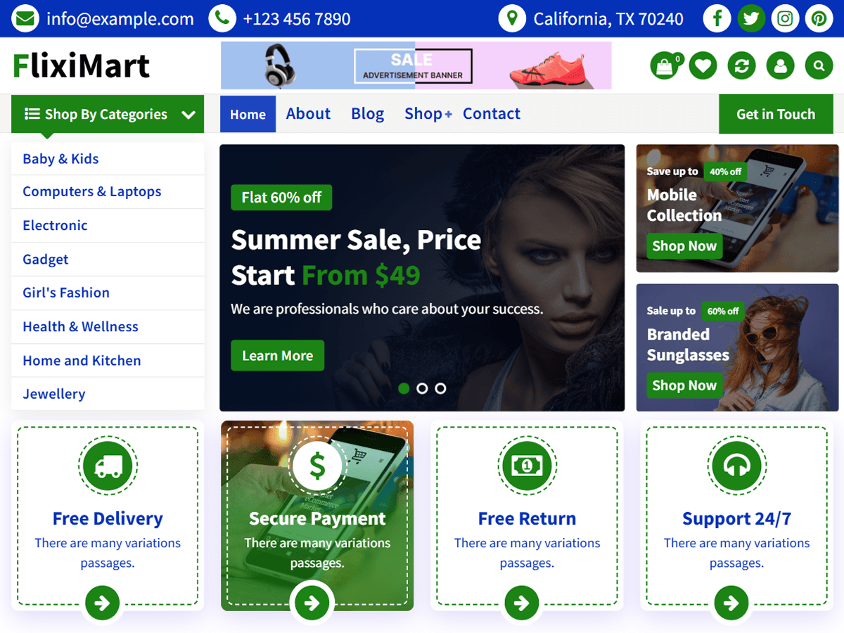 FlixiMart Preview Wordpress Theme - Rating, Reviews, Preview, Demo & Download