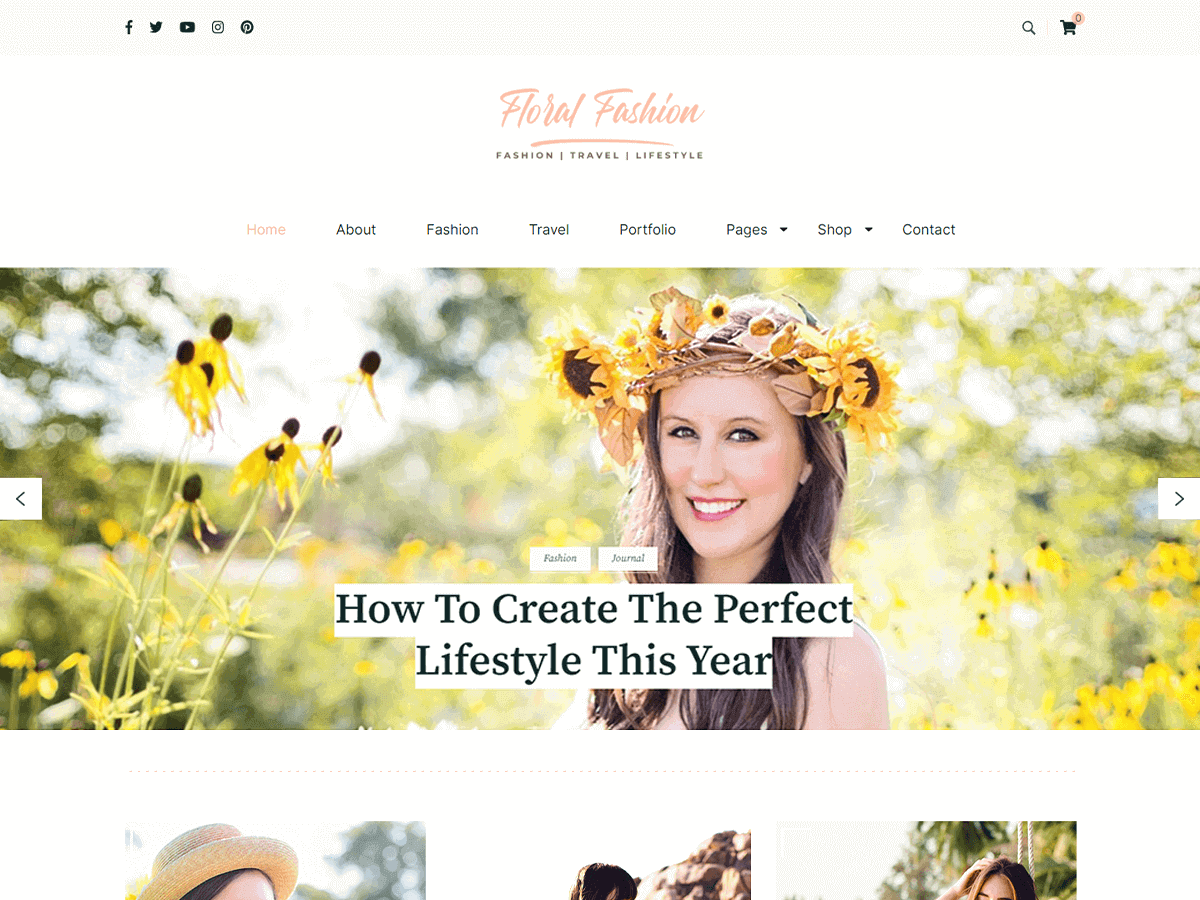 Floral Fashion Preview Wordpress Theme - Rating, Reviews, Preview, Demo & Download