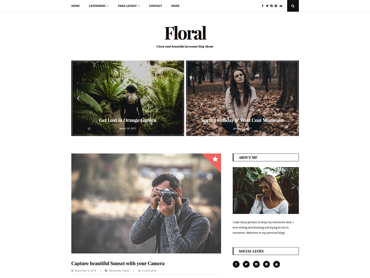 Floral Lite Preview Wordpress Theme - Rating, Reviews, Preview, Demo & Download