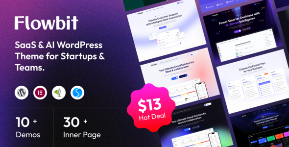 Flowbit Preview Wordpress Theme - Rating, Reviews, Preview, Demo & Download