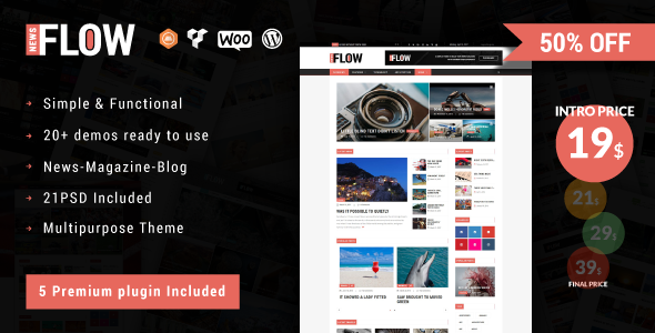 Flownews Preview Wordpress Theme - Rating, Reviews, Preview, Demo & Download