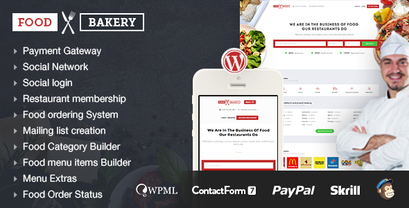 Food Bakery Preview Wordpress Theme - Rating, Reviews, Preview, Demo & Download