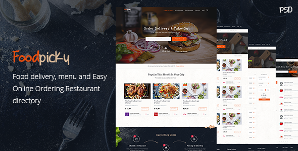 Food Delivery Preview Wordpress Theme - Rating, Reviews, Preview, Demo & Download