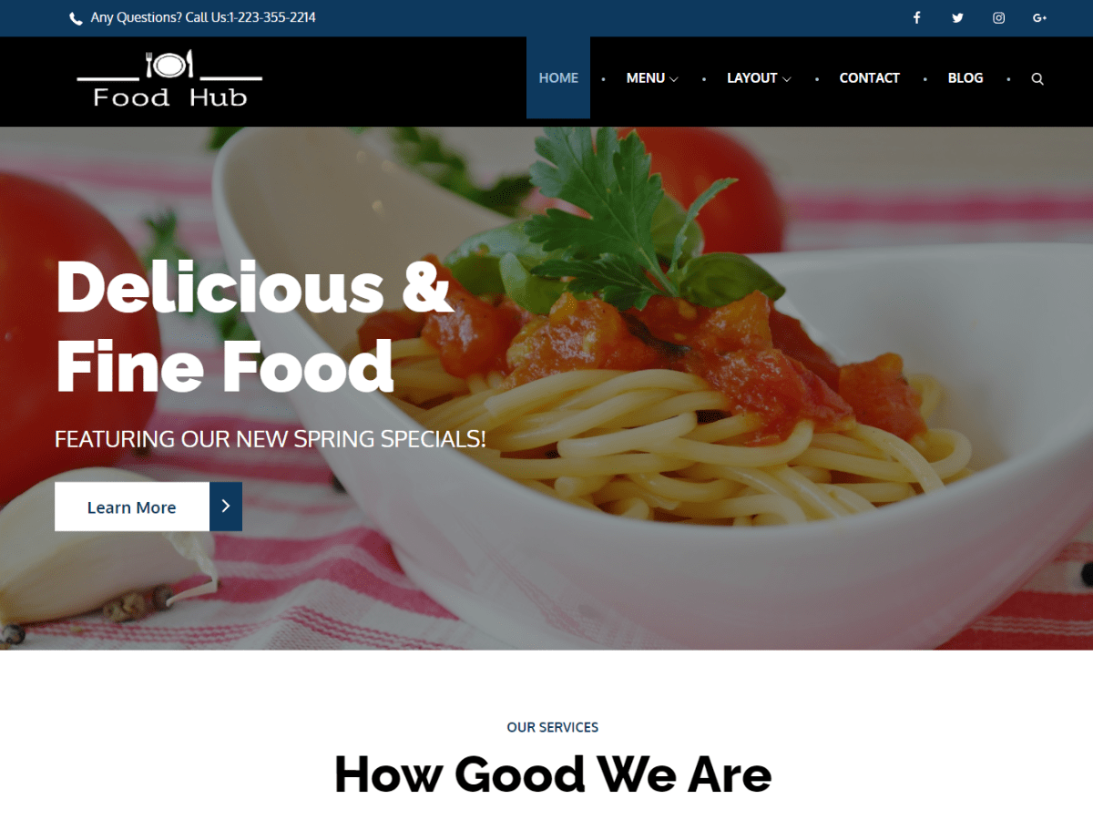 Food Hub Preview Wordpress Theme - Rating, Reviews, Preview, Demo & Download