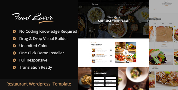 Food Lover Preview Wordpress Theme - Rating, Reviews, Preview, Demo & Download