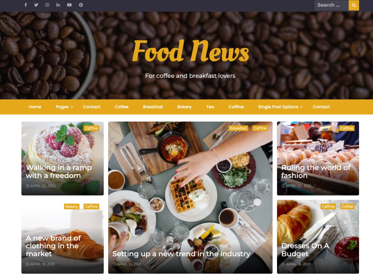 Food News Preview Wordpress Theme - Rating, Reviews, Preview, Demo & Download